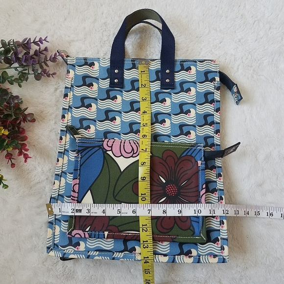 Orla Kiely Vintage Blue Poolside Heligan Marine Liston Backpack Tote Bag